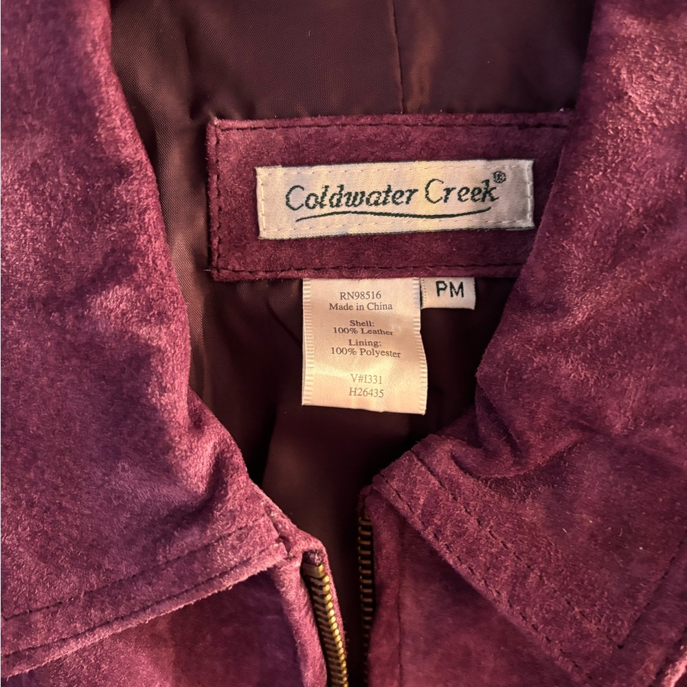 Coldwater Creek Deep Purple Suede Jacket - Picture 3 of 4